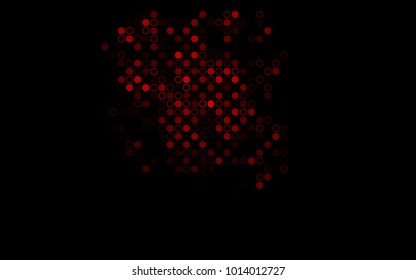 Dark Red vector  background with bubbles. Blurred bubbles on abstract background with colorful gradient. The pattern can be used for ads, leaflets of liquid.