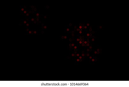 Dark Red vector  background with bubbles. Abstract illustration with colored bubbles in nature style. The pattern can be used for ads, leaflets of liquid.