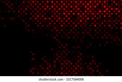 Dark Red vector  background with bubbles. Glitter abstract illustration with blurred drops of rain. Pattern can be used as texture of water, rain drops.