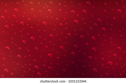 Dark Red vector background with bubbles. Glitter abstract illustration with blurred drops of rain. The pattern can be used for ads, leaflets of liquid.