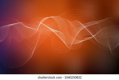 Dark Red vector background with bubbles. Abstract illustration with colored bubbles in nature style. The pattern can be used for ads, leaflets of liquid.