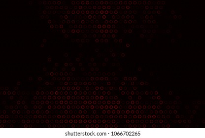 Dark Red vector  background with bubbles. Beautiful colored illustration with blurred circles in nature style. The pattern can be used for ads, leaflets of liquid.