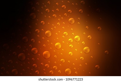 Dark Red vector background with bubbles. Beautiful colored illustration with blurred circles in nature style. The pattern can be used for aqua ad, booklets.