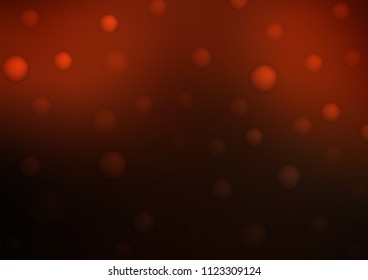 Dark Red vector background with bubbles. Modern abstract illustration with colorful water drops. Beautiful design for your business natural advert.