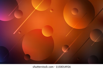 Dark Red vector background with bubbles. Beautiful colored illustration with blurred circles in nature style. Pattern can be used for beautiful websites.