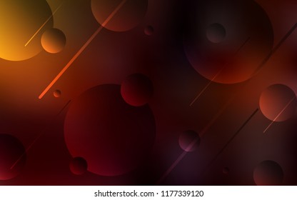 Dark Red vector background with bubbles. Modern abstract illustration with colorful water drops. Beautiful design for your business advert.
