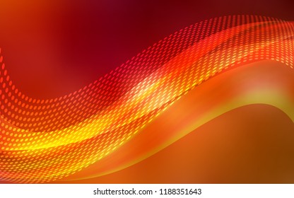 Dark Red vector background with bubbles, lines. Colorful illustration with circles and lines in futuristic style. Design for your business advert.