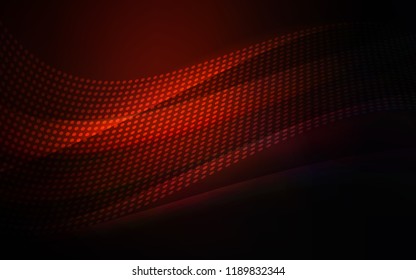 Dark Red vector background with bubbles, lines. Colorful illustration with circles and lines in futuristic style. Pattern for trendy fabric, wallpapers.