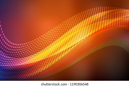 Dark Red vector background with bubbles, lines. Decorative design in abstract style with triangle structure. New template for your brand book.