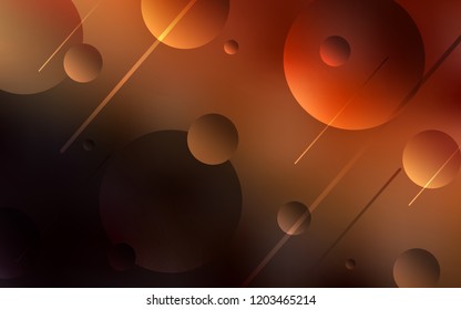 Dark Red vector background with bubbles. Illustration with set of shining colorful abstract circles. Pattern can be used for beautiful websites.