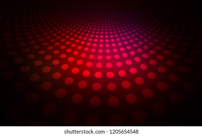 Dark Red vector background with bubbles. Abstract illustration with colored bubbles in nature style. Beautiful design for your business advert.