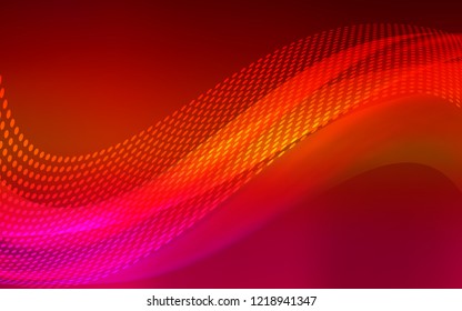 Dark Red vector background with bubbles, lines. Decorative design in abstract style with triangle structure. Pattern for textures of wallpapers.