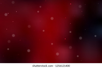 Dark Red vector background with bubbles. Beautiful colored illustration with blurred circles in nature style. Pattern can be used for beautiful websites.