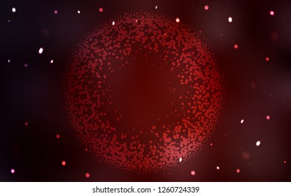 Dark Red vector background with bubbles. Abstract illustration with colored bubbles in nature style. Pattern for beautiful websites.