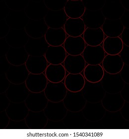 Dark Red vector background with bubbles. Abstract colorful disks on simple gradient background. Pattern for booklets, leaflets.