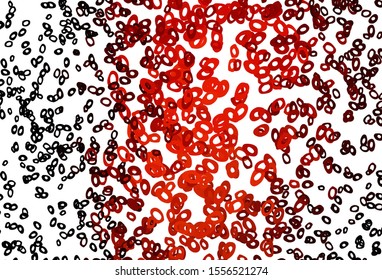 Dark Red vector background with bubbles. Glitter abstract illustration with blurred drops of rain. Design for posters, banners.