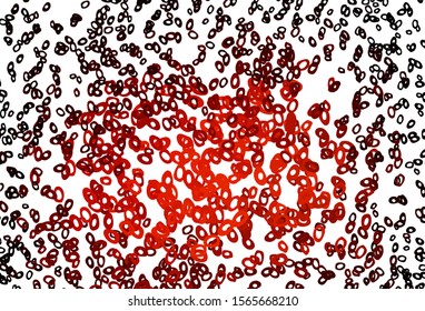 Dark Red vector background with bubbles. Beautiful colored illustration with blurred circles in nature style. Completely new template for your brand book.