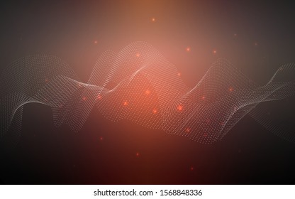 Dark Red vector background with bubbles. Blurred decorative design in abstract style with bubbles. The pattern can be used for ads, leaflets of liquid.