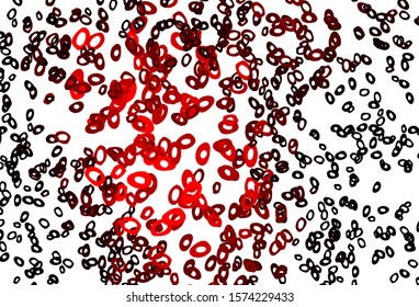 Dark Red vector background with bubbles. Glitter abstract illustration with blurred drops of rain. Pattern of water, rain drops.