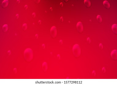 Dark Red vector background with bubbles. Beautiful colored illustration with blurred circles in nature style. The pattern can be used for ads, leaflets of liquid.
