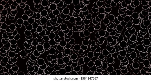 Dark Red vector background with bubbles. Modern abstract illustration with colorful circle shapes. Pattern for booklets, leaflets.