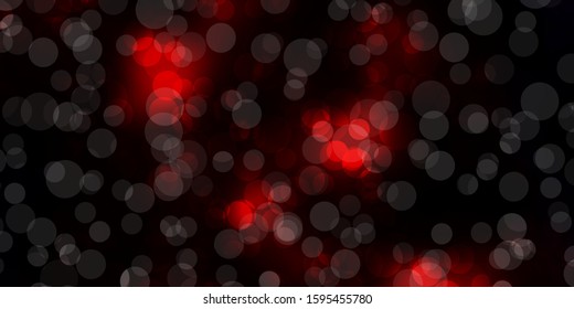 Dark Red vector background with bubbles. Abstract colorful disks on simple gradient background. Design for posters, banners.