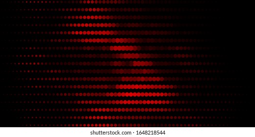 Dark Red vector background with bubbles. Abstract decorative design in gradient style with bubbles. Pattern for booklets, leaflets.