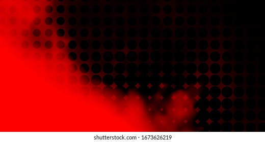 Dark Red vector background with bubbles. Abstract colorful disks on simple gradient background. New template for a brand book.