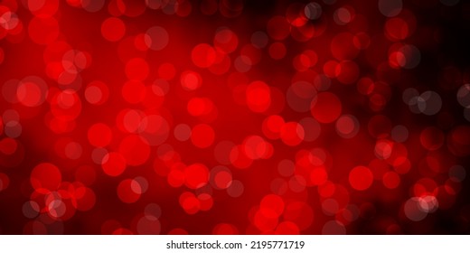 Dark Red vector background with bubbles. Colorful illustration with gradient dots in nature style. Design for posters, banners.