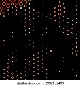 Dark Red vector background with circles. Glitter abstract illustration with colorful drops. Pattern for wallpapers, curtains.