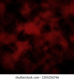 Dark Red vector background with circles. Illustration with set of shining colorful abstract spheres. Design for posters, banners.