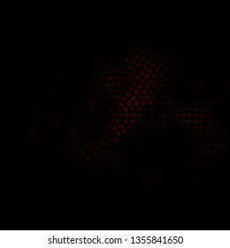 Dark Red vector background with circles. Colorful illustration with gradient dots in nature style. Design for posters, banners.