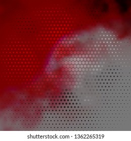 Dark Red vector background with circles. Glitter abstract illustration with colorful drops. New template for your brand book.