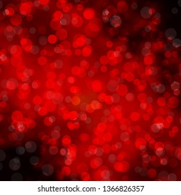 Dark Red vector background with circles. Abstract illustration with colorful spots in nature style. Design for your commercials.