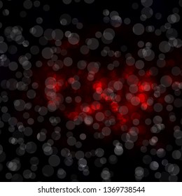 Dark Red vector background with circles. Abstract decorative design in gradient style with bubbles. Design for your commercials.