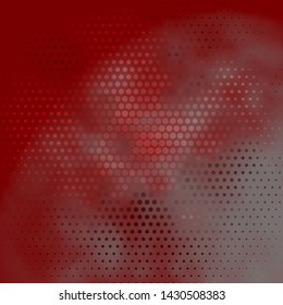 Dark Red vector background with circles. Glitter abstract illustration with colorful drops. Pattern for business ads.