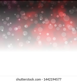 Dark Red vector background with circles. Illustration with set of shining colorful abstract spheres. Pattern for booklets, leaflets.