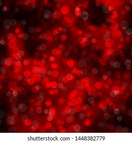 Dark Red vector background with circles. Glitter abstract illustration with colorful drops. Pattern for wallpapers, curtains.