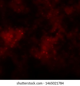 Dark Red vector background with circles, stars. Abstract illustration with colorful spots, stars. Pattern for design of fabric, wallpapers.