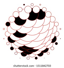 Dark Red vector background with circles. Colorful illustration with gradient dots in nature style. Pattern for business ads.