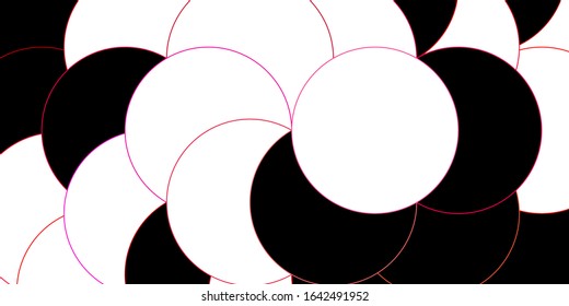 Dark Red vector background with circles. Abstract decorative design in gradient style with bubbles. Pattern for business ads.