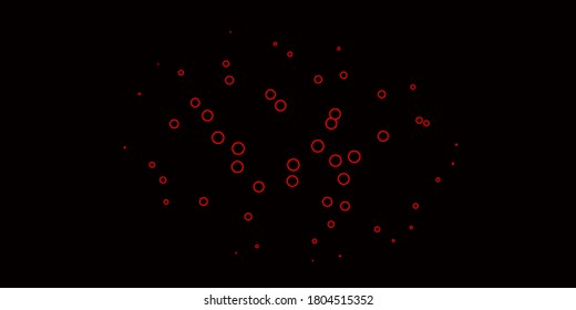 Dark Red vector background with circles. Colorful illustration with gradient dots in nature style. New template for your brand book.
