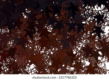 Dark Red vector background with colored stars. Stars on blurred abstract background with gradient. Pattern for astrology websites.