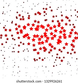 Dark Red vector background with colorful stars. Shining colorful illustration with small and big stars. Best design for your ad, poster, banner.