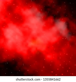 Dark Red vector background with colorful stars. Colorful illustration in abstract style with gradient stars. Design for your business promotion.
