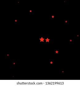 Dark Red vector background with colorful stars. Shining colorful illustration with small and big stars. Pattern for new year ad, booklets.