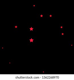 Dark Red vector background with colorful stars. Decorative illustration with stars on abstract template. Best design for your ad, poster, banner.