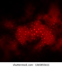 Dark Red vector background with colorful stars. Colorful illustration in abstract style with gradient stars. Design for your business promotion.