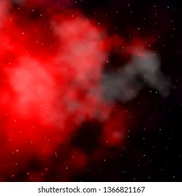 Dark Red vector background with colorful stars. Colorful illustration with abstract gradient stars. Theme for cell phones.