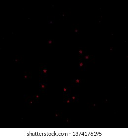 Dark Red vector background with colorful stars. Blur decorative design in simple style with stars. Best design for your ad, poster, banner.